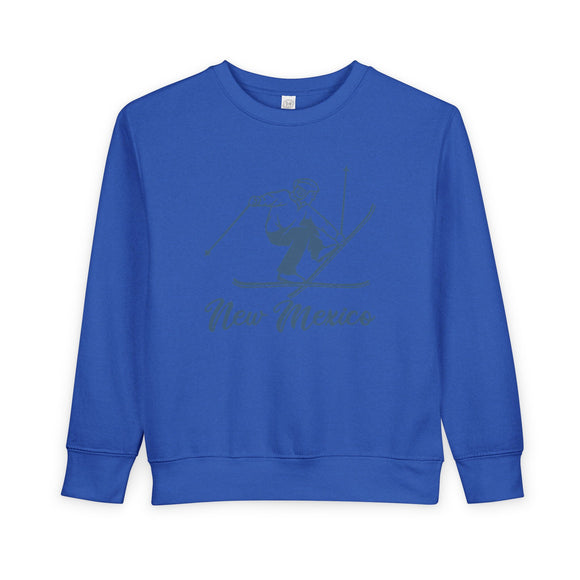 New Mexico Toddler Sweatshirt - Vintage Ski New Mexico Toddler Crewneck Sweatshirt
