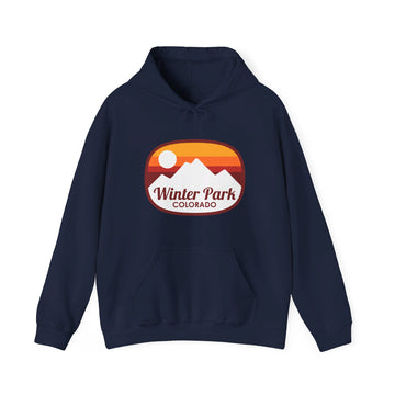 Winter Park, Colorado Hoodie - Retro Ombre Unisex Winter Park Hoodie Sweatshirt