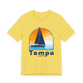 Buy maize-yellow Tampa, Florida T Shirt - Sailboat Tee