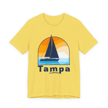 Buy maize-yellow Tampa, Florida T Shirt - Sailboat Tee