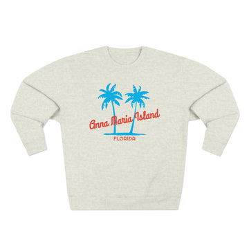 Buy oatmeal-heather Premium Anna Maria Island, Florida Sweatshirt - Retro Unisex Sweatshirt