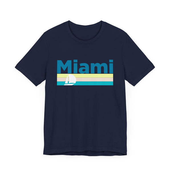 Miami, Florida T Shirt - Sailboat Graphic Tee