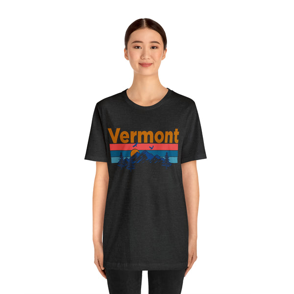 Vermont T-Shirt - Mountain Sunset Unisex Vermont Shirt