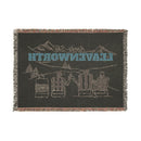 Leavenworth, Washington Ski Town Throw Blanket | Mountain Woven Blanket-5