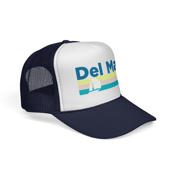 Del Mar Retro Sailboat Trucker Hat