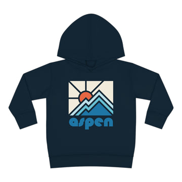 Aspen, Colorado Toddler Hoodie - Minimal Style Unisex Aspen Toddler Sweatshirt - 0