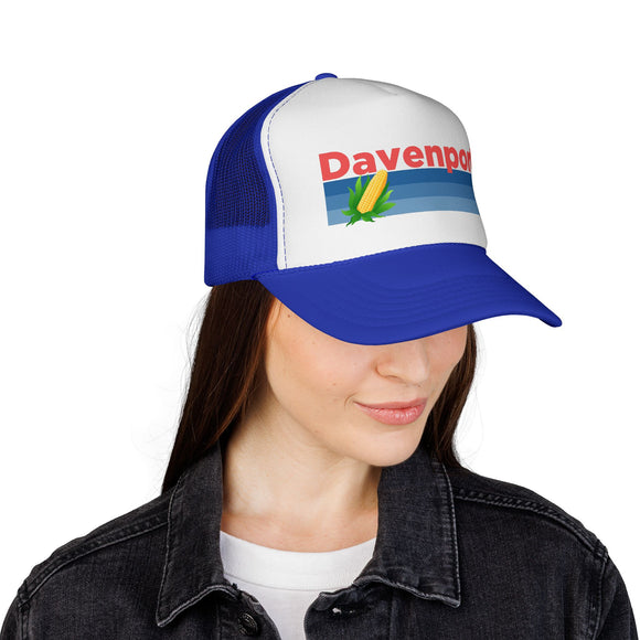 Davenport, Iowa Retro Corn and Farm Trucker Hat
