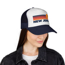 New Jersey Retro Sun Trucker Hat - Vintage Style New Jersey Cap-16