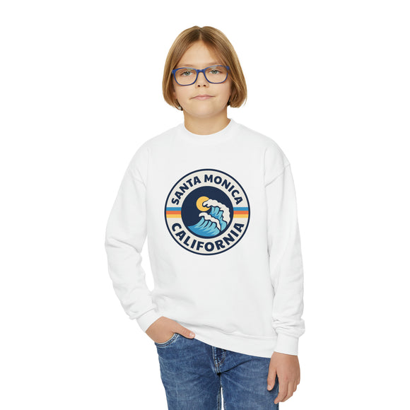 Santa Monica, California Youth Sweatshirt - Unisex Kid's Santa Monica Crewneck Sweatshirt