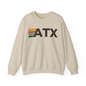 Austin, Texas ATX Retro Stripe Sweatshirt - 0