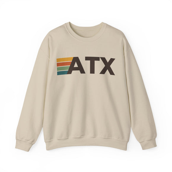 Austin, Texas ATX Retro Stripe Sweatshirt