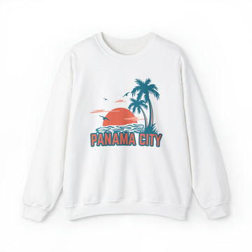 Panama City, Florida Sweatshirt - Unisex Palm Tree Panama City Sweatshirt