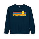 Solana Beach, Florida Toddler Sweatshirt - Retro Sun Solana Beach Toddler Crewneck Sweatshirt-4