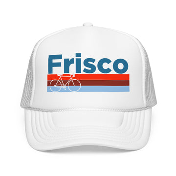 Buy white Frisco, Texas Trucker Hat - Foam Frisco Bike Cap