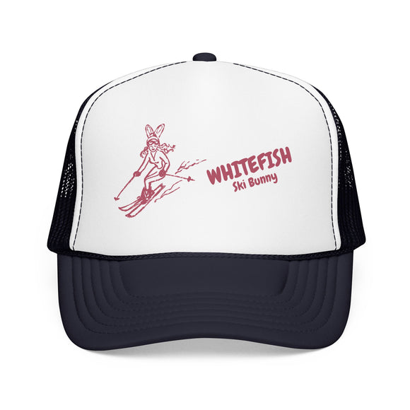 Whitefish, Montana Ski Bunny Foam Trucker Hat
