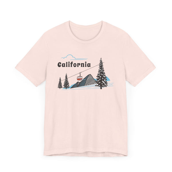 California T-Shirt - Retro Ski Mountain Gondola Unisex California Shirt