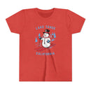 Lake Tahoe, California Youth Skiing Snowman Tee - Kids Lake Tahoe T Shirt-4