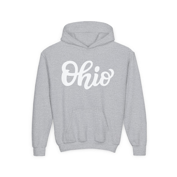 Ohio Youth Hoodie - Cozy Unisex Pullover, Kids Ohio Sweatshirt, Soft Cotton Blend Hoody