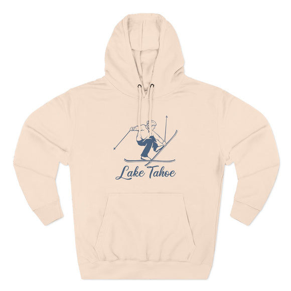 Premium Lake Tahoe, California Vintage Snow Ski Hoodie