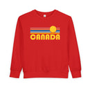 Canada Toddler Sweatshirt - Retro Sun Canada Toddler Crewneck Sweatshirt-6