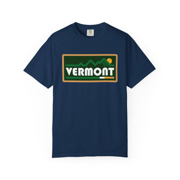 Buy navy Vermont Graphic Tee, Comfort Colors Retro Mountain Unisex T shirt