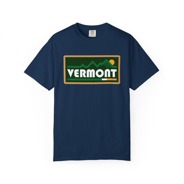 Vermont Graphic Tee, Comfort Colors Retro Mountain Unisex T shirt