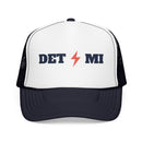 Detroit, Michigan Retro Trucker Hat - Lightning Foam Cap-1