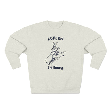 Buy oatmeal-heather Premium Ludlow, Vermont Ski Bunny Sweatshirt