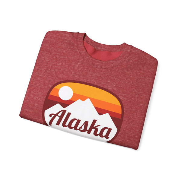 Alaska Sweatshirt - Unisex Retro Ombre Alaska Crewneck Sweatshirt