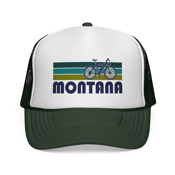 Montana Retro Bike Trucker Hat - Vintage Style Montana Cap