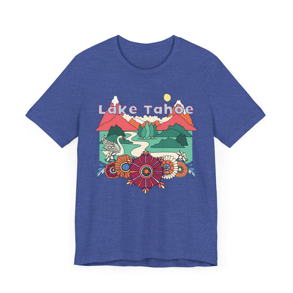 Lake Tahoe Shirt, California Retro T-Shirt, Hippie Style California tee, Lake Tahoe Mountain Shirt