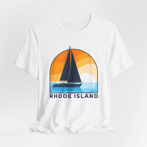 Rhode Island T Shirt - Retro Sailboat Rhode Island Tee