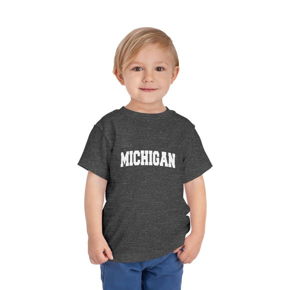 Michigan Toddler Graphic Tee - Kids Michigan Vacation T-Shirt