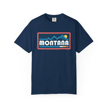 Buy navy Montana Graphic Tee, Comfort Colors Retro Mountain Unisex T shirt