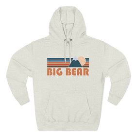 Buy oatmeal-heather Big Bear, California Hoodie - Retro Mountain Unisex Sweatshirt