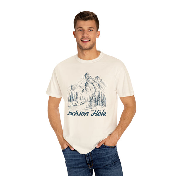 Jackson Hole, Wyoming Graphic Tee - Mountain Illustration Jackson Hole T Shirt