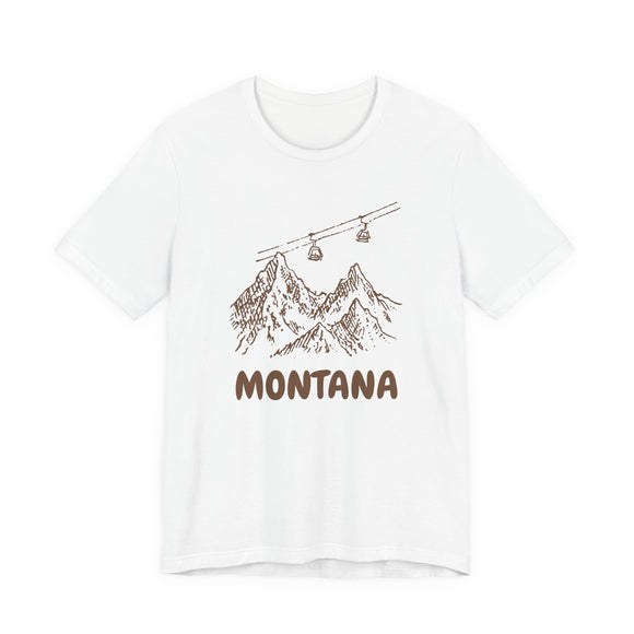 Montana Mountain T-Shirt — Vintage Gondola Ski Mountain Tee
