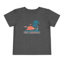 Fort Lauderdale, Florida Toddler T-Shirt - Retro Palm Tree Toddler Fort Lauderdale Shirt-1