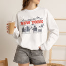 New York Sweatshirt Après-Ski Crewneck - Mountain Ski Lodge Design-1