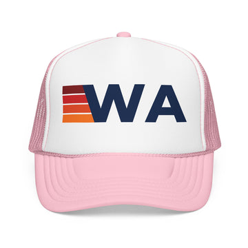 Buy light-pink-white Washington Trucker Hat - WA retro cap