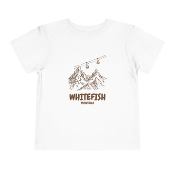 Whitefish, Montana Toddler T-Shirt — Vintage Gondola Ski Mountain Tee - 0