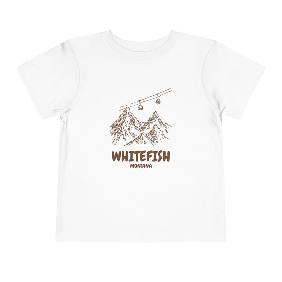 Whitefish, Montana Toddler T-Shirt — Vintage Gondola Ski Mountain Tee