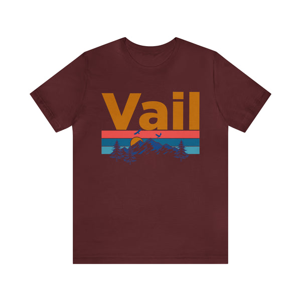 Vail, Colorado Shirt - Mountain Sunset Unisex Vail T-Shirt