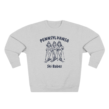 Buy heather-grey Premium Pennsylvania Ski Babes Sweatshirt