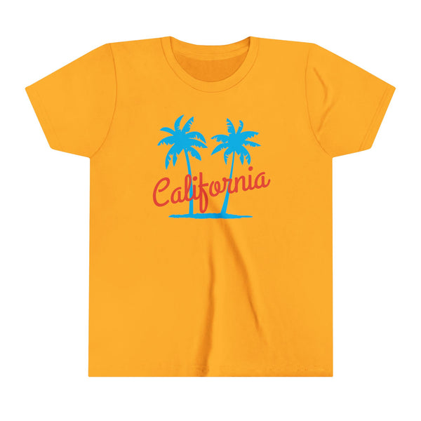 California Youth Shirt - Retro Palm Tree California Kid's T-Shirt