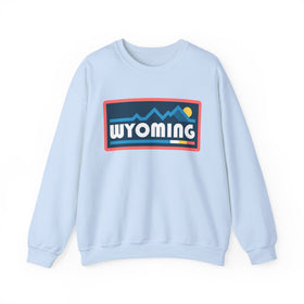 Buy light-blue Wyoming Sweatshirt - Mountain Graphic Crewneck