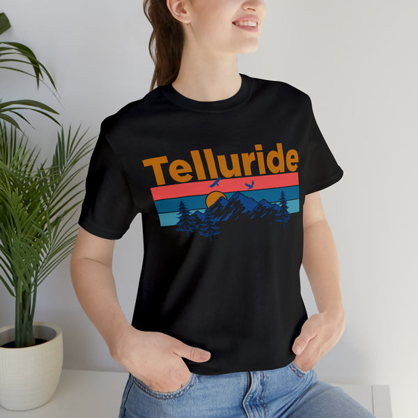 Telluride, Colorado Shirt - Mountain Sunset Unisex Telluride T-Shirt