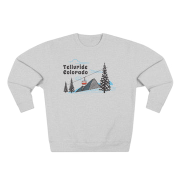 Premium Telluride, Colorado Sweatshirt Unisex Crewneck, Premium Sweatshirt, Crewneck Jumper, Ski Resort Apparel - 0