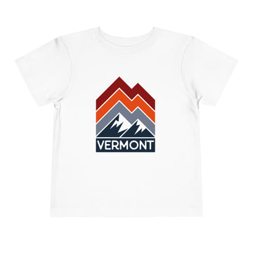 Vermont Toddler T-Shirt - Retro Palm Tree Unisex Toddler Vermont Shirt - 0