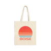 Boise, Idaho Retro 80s Cotton Canvas Boise Tote Bag